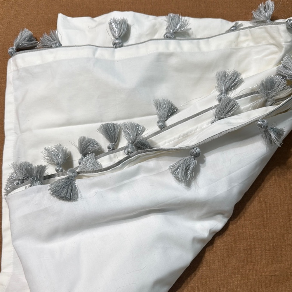 Emily & Meritt White Crib Bed Skirt